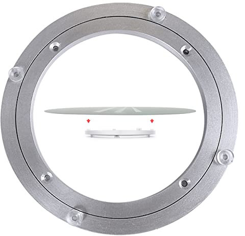 Heavy Duty Alliage D'aluminium Plateau Tournant De Table Roulement A Bille 120-1000 Mm, Rotatif À 360° Lisse Roulement Plat, Base Ronde Rotative pour Table en Verre Bois Marbre