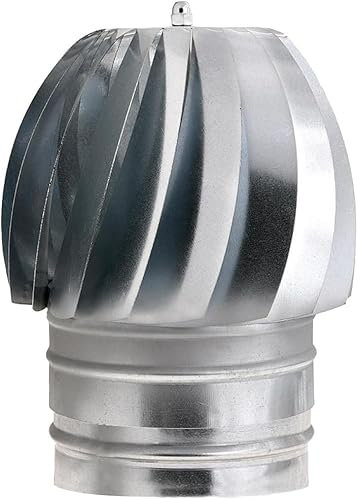 Galyon - Sombrero extactor de humo para chimeneas - Extractor humos chimenea - Deflector Eólico - Acero Galvanizado - Ideal para chimeneas, barbacoas y estufas (250 mm)