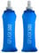 Venprodium 2 Pièces Gourde Souple 500ml, Flasque Running en TPU, Gourde Pliable Unisexe, Sans BPA, Bouteille d'eau Pliable Réutilisable, pour Course à Pied, Randonnée et Escalade (Bleu)
