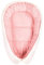 Babynest Baumwolle 55 x 90 cm rosa / beige wendbar modern Kuschelnest Ereb