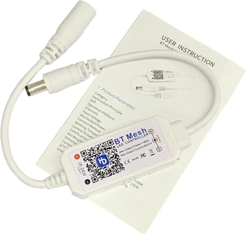 TOPXCDZ LED Smart Bluetooth Controller,DC5-24 V Wireless Dimmer Controller, APP Sprachsteuerung Smart Music Timmer für Einfarbige LED-Controller 2835, 5050, 5630, 5730, LED-Streifen (Single Color)