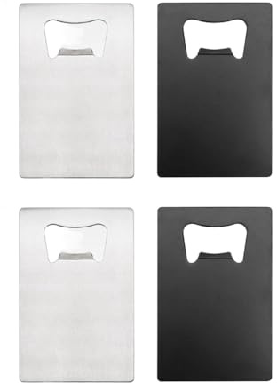 4PCS Stainless Steel Beer Bottle Opener Wallet Bottle Credit Card for Party Wedding Favor