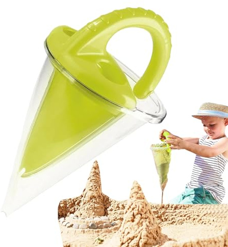 Drip Sand Spilling Funnel Beach Toy - Sand & Water Mixing Toy For Spectacular Creations, Building Beach Toys For Kids Aged 4-8 Years Old