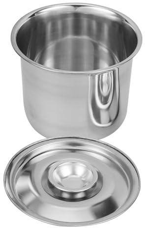 TOYZFRIENDY Recipiente de Acero Inoxidable para Helados con Tapa Hermética Contenedor Reutilizable para Congelador Almacenaje Compacto para Helado Casero y Postres