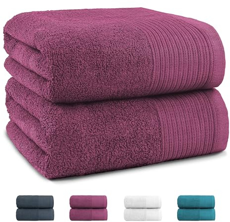 Montafox Set 2 Telo Sauna 180 x 90 cm 100% Cotone Asciugamano Assorbente | 500 g/m², OEKO-TEX, Filato ad Anello, Asciugatura Rapida, Fitness, Wellness, Mare, Piscina, Doccia, Morbido, Orlo Doppio