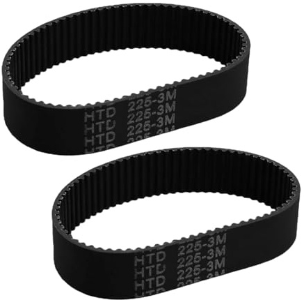 GIONAR 2 Courroies HTD 225-3M-17 pour Bosch GBS75A/ GBS75AE/Parkside/PEBS 900/Silvercrest Ponceuse, 75 Dents Courroies Dentées en Caoutchouc, Transmission Fluide et Efficace