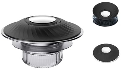 INF Mattschwarzer US Standard Pop-Up Waschbeckenablauf Filter mit Anti-Verstopfungs-Korb