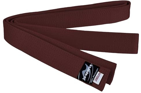 Ju-Sports Budogürtel - braun, Baumwolle I Kampfsport Gürtel Für Budo-Sportarten, Judo, Karate, Kickboxen uvm. I Ca. 4 cm breiter Martial Arts Gürtel I 240 cm