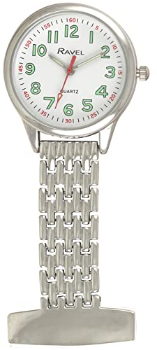 Ravel Classic Krankenschwester Taschenuhr - Silberfarben (Klein - 25mm Uhrengehäuse)