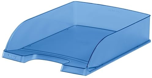 Leitz Briefkorb Standard A4, 5er Pack, Briefablage in Premium-Qualität, Stapelbare Ablagefächer als Schreibtisch-Organizer, Kombinierbar mit Plus-Serie, Blau Frost, 52270034
