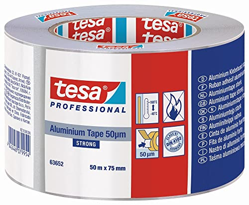 TESA 50565-00003-01 - Aluminiumband 50 Mikron - 50 m x 75 mm mit Schutzfolie