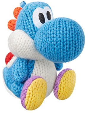 Light Blue Yarn Yoshi Amiibo (Yoshi's Woolly World Series) by Nintendo