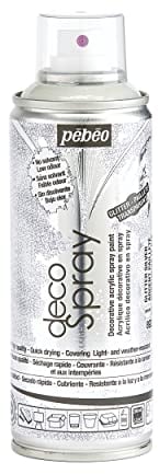 Pébéo Deko-Spray, acryl, Glitzerndes Silber, 200 ml (1er Pack)
