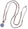 KELITCH Buddha Anhänger Halsketten Naturstein Perlenketten Handgefertigte Lange Kettenstränge Halsketten Schmuck für Frauen (Braun 93B)