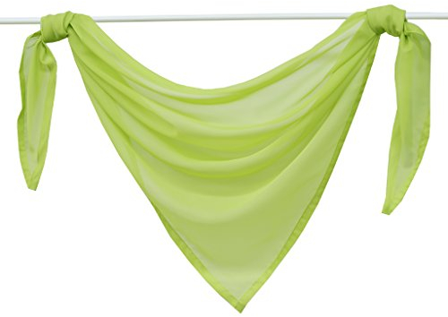 Joyswahl Querbehang Voile Triangle Schals Emma Deko Transparente Gardinen LxB 200x100cm Grün 1er Pack