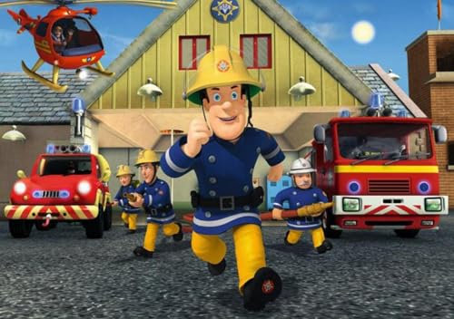 Feuerwehrmann Sam Tortenaufleger, Rechteckig A4 - Geburtstag Tortenbild Zuckerbild Tortenplatte Oblate Kuchenzuckerplatte