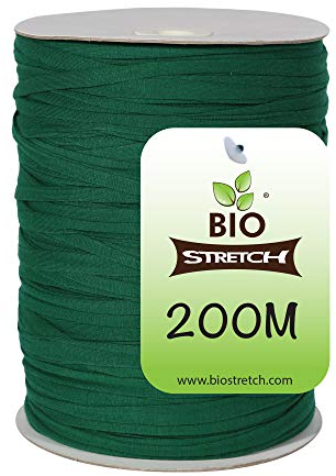 Biostretch Fascette da Giardino Morbide per Piante da Interno ed Esterno – Resistenti ed Elastiche, Tagliabili a Misura, per Piante Rampicanti, Pomodori e Giardinaggio a Casa (200m / Verde)