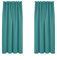 Deconovo Verdunkelungsvorhang Vorhänge mit Kräuselband Gardine für Balkontür Dicke Thermogardine Kälteschutz warm Hitzeschutz, 160x132cm(HöhexBreite), Türkis, 2er Set