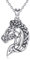 CELESTIA Pferd Kette 925 Sterling Silber, Mädchen Pferde Geschenk, Geburstag Geschenkideen für Reiter Damen Pferdeliebhaber