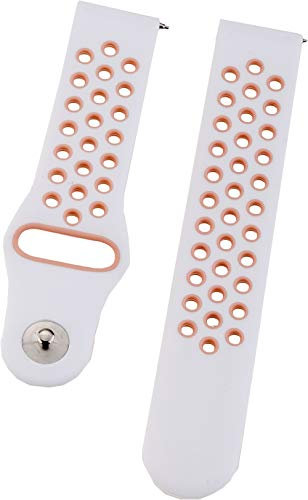 PETER JÄCKEL Armband 20mm Dual Silicon White/Pink