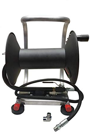 Ultimate Washer Pressure Washer Hose Reel, 100 FT Capacity, 4000 PSI, Aluminum Frame, 3/8 FPT Inlet/Outlet Swivel, Includes 4 FT Jumper Hose