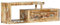 yorten TV Schrank mit Schubladen und Fach Fernsehschrank Fernsehtisch Sideboard aus Recyceltes Massivholz 120 x 30 x 40 cm (B x T x H)