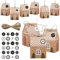 LEMESO Calendario Avvento 2025 Scatole Natalizie Regalo Natale Cartone con Adesivi Natalizi 24 pz in Carta Kraft Confezioni Regali Natale Decorazioni Casa Interno Advent Calendar