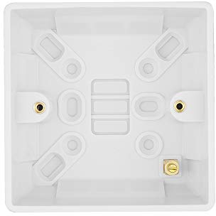 Schneider Electric Ultimate White Moulded - Single Surface Pattress, 35 mm Deep, GU9135, White