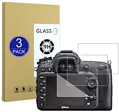 X-Dision Display Schutz kompatibel mit Nikon D500/D750,[Kratzfest,HD Ultra-klar,9H-Härte], [3 Stück] Hart Glasfolie für Nikon D500/D750