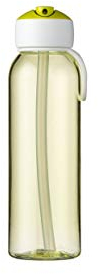 Mepal – Trinkflasche mit Strohhalm Campus Flip-up 500 ml lime – Wasserflasche für Kinder mit Strohhalm– kohlensäuregeeignet – auslaufsicher