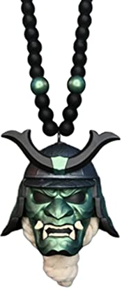 Gintdinpu Autoanhänger mit Samurai-Helm Hannya Japanese Oni Auto Rückspiegel Charm, Mode Anhänger Auto Dekoration Auto Ornament Zubehör Hang Charm