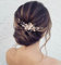 Zoestar Peigne à cheveux pour mariée avec fleurs et perles - Accessoires pour cheveux pour femme et fille (or rose)