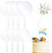 Webake Acryl Cake Topper Blanko Groß Kuchendeko Topper 12 cm und 10 cm Runde 8 Stück DIY Personalisierte Cake Topper für Geburtstag, Hochzeit, Party, Kuchendekoration, Kla