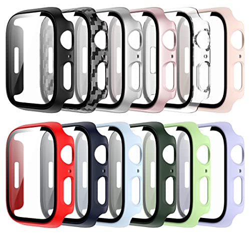 [12 Stück] Schutzhülle für Apple Watch 42MM, Haojavo Hülle Gehäuse Hart Schutz und HD Gehärtetes Displayschutz Zubehör Kompatibel mit iwatch Series 3/2/1 42 MM Smartwatch Case