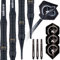 Unicorn Core Plus|Style 1|Black|Soft Tip Darts, Schwarz, 18 g
