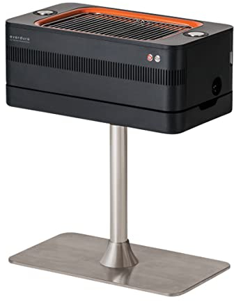 Everdure FUSION Premium Designer Holzkohlegrill mit elektr. Anzünder, Gourmet Grill-Ergebnisse, Fast Flame Ignition System & Rotisserie