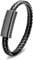 SAMERIO Corto Micro USB Cavo Di Ricarica Intrecciato in Pelle 20cm Portatile viaggio Cavi Bracciale Caricabatterie Per Andriod