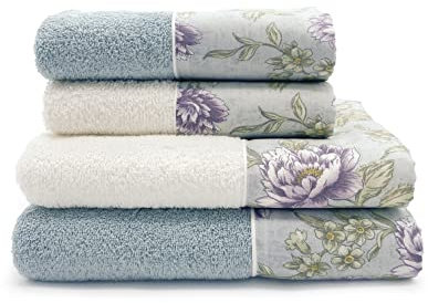CREOLE Set di asciugamani da bagno, Rosy persia, 4 unità