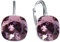 Damen Hängen Ohrringe Silber 925 mit Marken Kristalle Zirkonia - Schmuck Echt Silberne Hängende Ohrhanger für Frauen und Mädchen - Hängeohrringe Ideal Geschenk (Antique Pink)