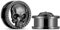 ERKUOO 2PCS Totenkopf Ohrmesser Schrauben Ohrstöpsel Tunnel Ohr Fleisch Tunnel Piercing Ohrringe Kleiderbügel Expander Stretcher 16mm