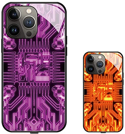 YZACK Intelligent Sound Control Light-Up Handyhülle for iPhone 13/14pro Max (Color : D#, Size : for iPhone 14 Pro)