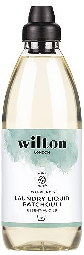 Wilton London Eco Friendly Patchouli Laundry Liquid 30 Washes - Non-Bio - Plant-based & Biodegradable Detergent - Packed with Essential Oils - Made in UK - 1 Litre