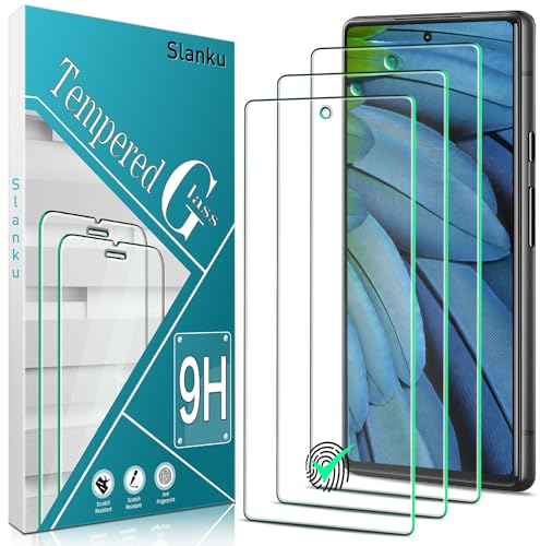 Slanku 3 Piezas, Protector Pantalla para Google Pixel 7a Cristal templado Antiarañazos, 9H Dureza, Antihuellas, 0.33 mm Ultra Transparente, Ultra Resistente