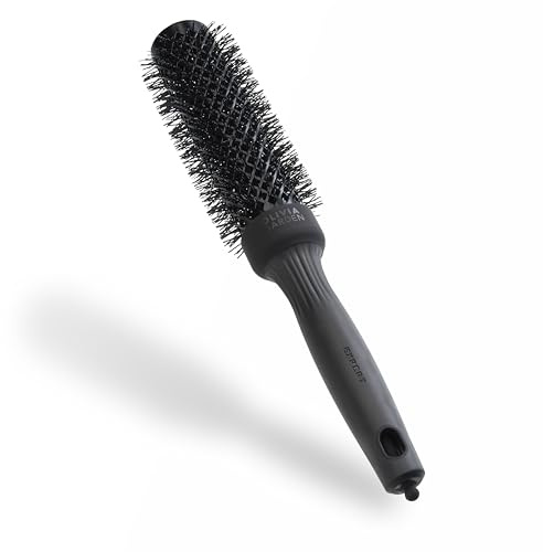 Olivia Garden Expert Blowout Speed Black Label – Negro mate - 35 - Cepillo redondo de cerámica con cuerpo extra largo para secados un 25% más rápidos
