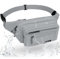 HNOOM Hüfttasche Bauchtasche Wasserdicht Gürteltasche Damen Herren Groß Handytasche Sport Hüfttasche Crossbody Seitentaschen für Outdoor Reise Wandern Hundetraining (grau-1)