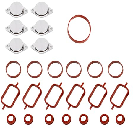 CGEAMDY Kit De Desmontaje De Las Aletas Admisión Junta Del Colector Admisión, Kit De Reparación Juntas Colectores Admisión Aletas Turbulencia Diesel, Junta Del Colector M22 Swirl Flap Flaps Delete