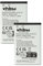 vhbw 2X Akku kompatibel mit NGM Oscar, Oscar Flip, Oscar V2, Boris, Maxx, Play, Joy, Dandy, Clio Handy Smartphone Telefon (1200 mAh, 3,7 V, Li-Ion)