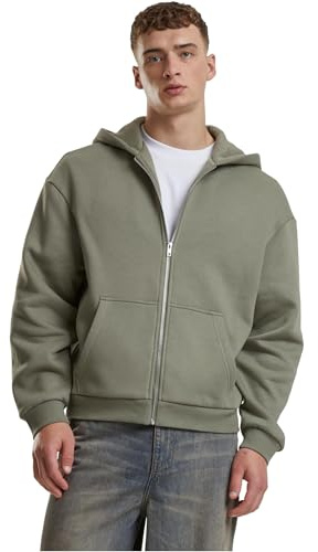 Urban Classics Herren Tb7284-fluffy Zip Hoody Sweatshirt, Paleolive, XS EU
