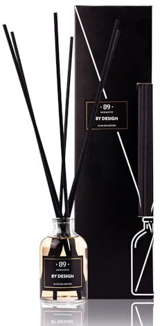 Raumduft Reed Diffuser mit 6 Duftstäbchen - Safran Öl Duft, Lufterfrischer für Badezimmer, Wohnung Heimdekoration, Intensiv Raumduft Diffuser mit Stäbchen