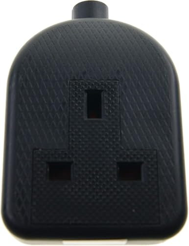 iSeventy9 Single 1 Gang Rubberized Extension Lead Trailing Socket End 13 amp Black